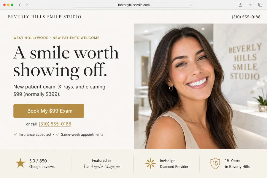 Dental landing page - LA