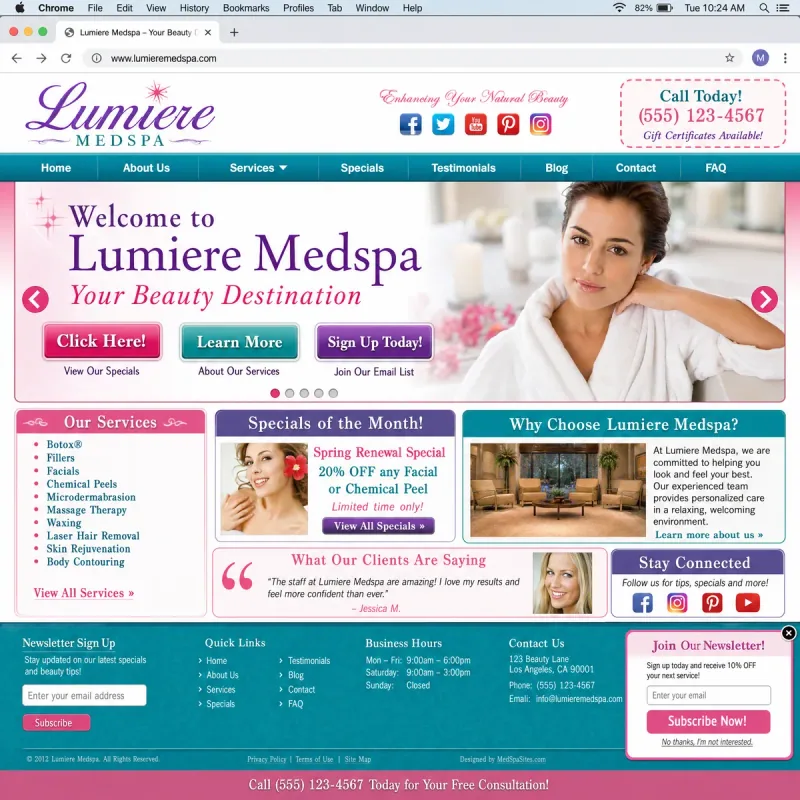Lumière Medspa - outdated site (before DG)