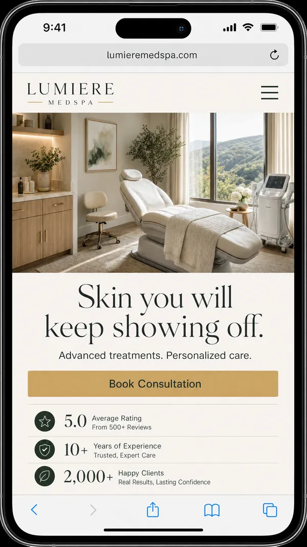 Lumière Medspa mobile site